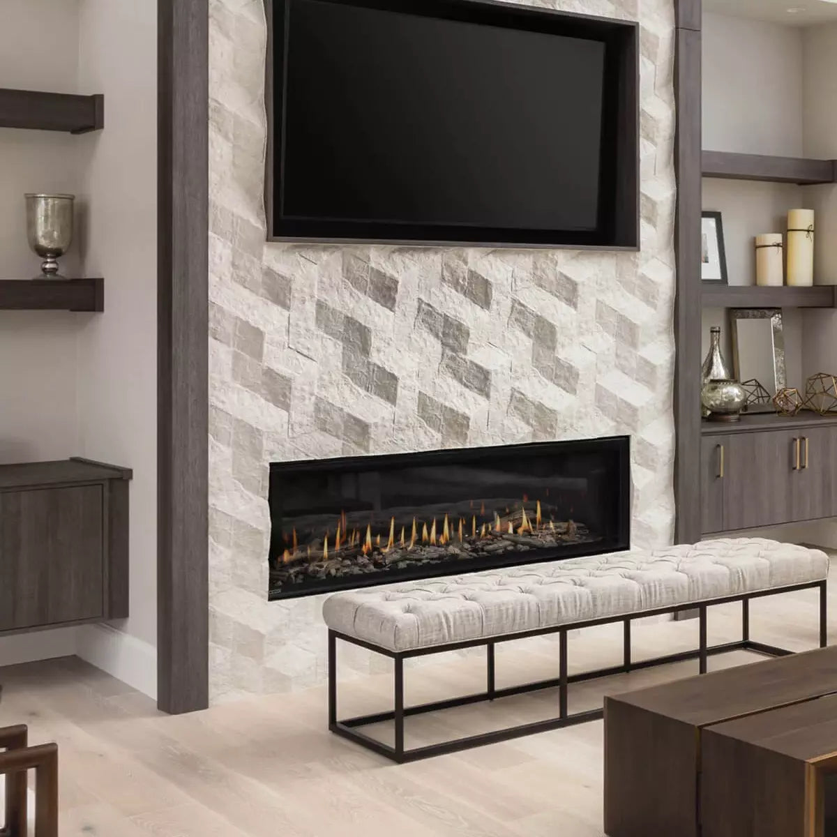 Montigo Distinction 63" Direct Vent Linear Gas Fireplace - D6315NI-2