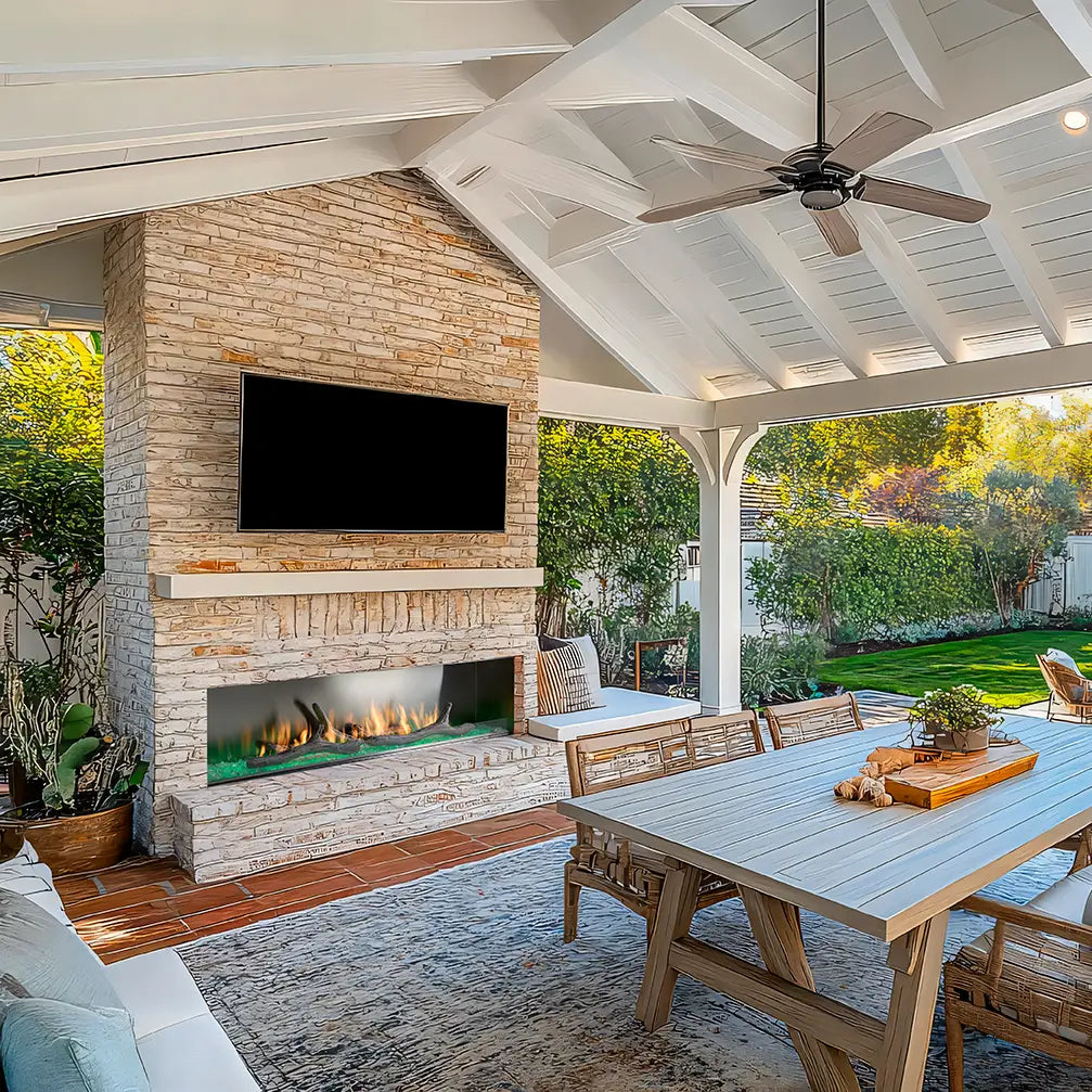 Majestic Lanai 72" Outdoor Linear Gas Fireplace