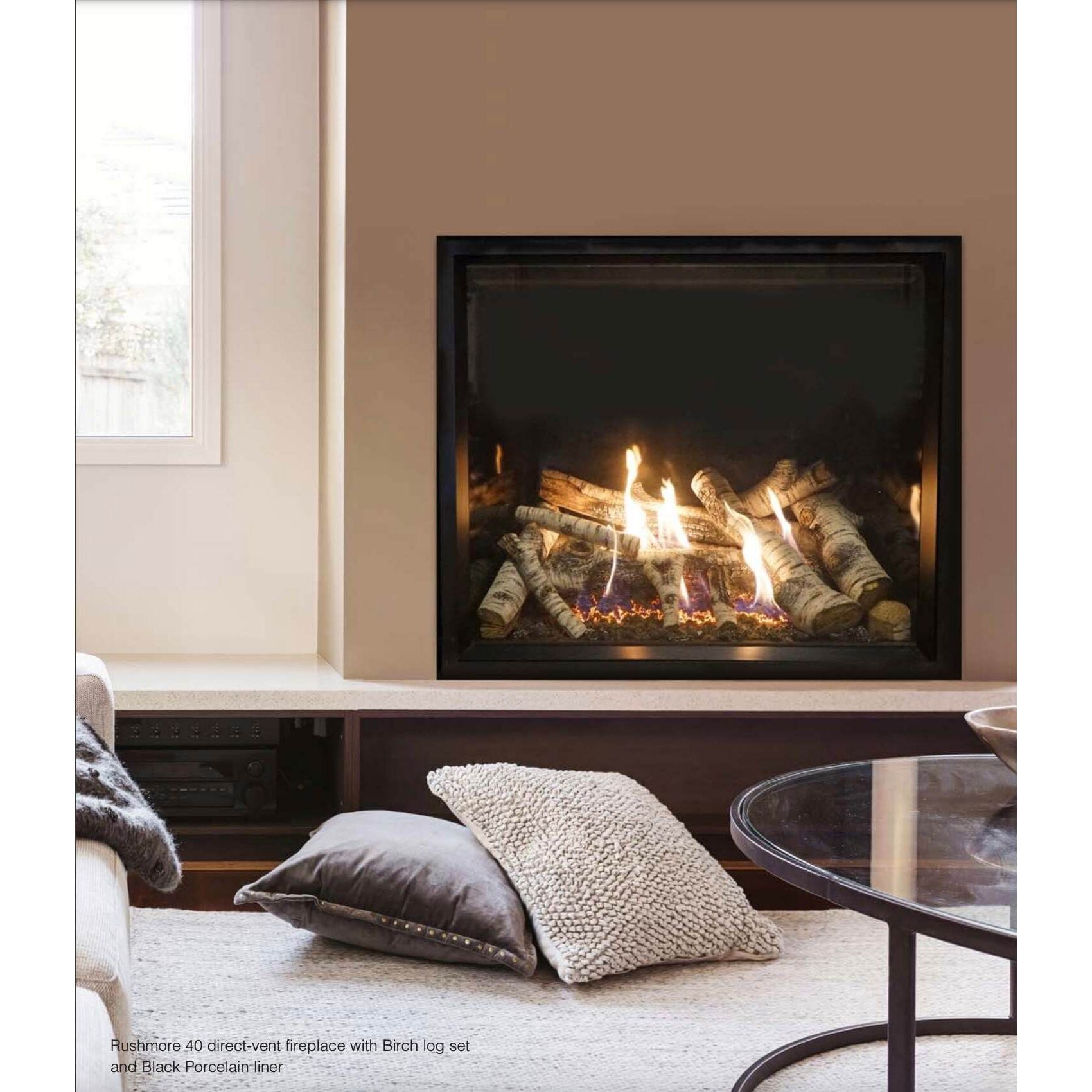 Empire 40" TruFlame Technology Rushmore Clean-Face Direct-Vent Fireplace