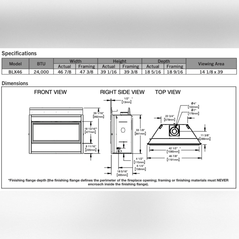 Napoleon Ascent Linear Premium Direct Vent Gas Fireplace - 46"