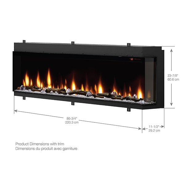 Dimplex IgniteXL Bold 88" Built-in Linear Multi-Sided Electric Fireplace