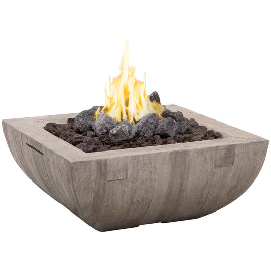 American Fyre Designs Bordeaux Square "Reclaimed Wood" 36" Fire Bowl