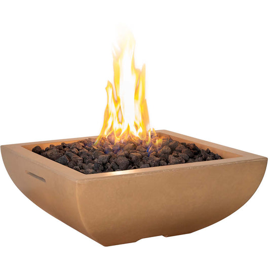 American Fyre Designs Bordeaux Petite Square 30" Fire Bowl
