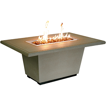 American Fyre Designs Cosmopolitan Rectangle 54" Fire Pit Table
