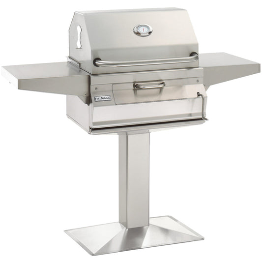 Fire Magic 24" Post Mount Stainless Steel Charcoal Grill