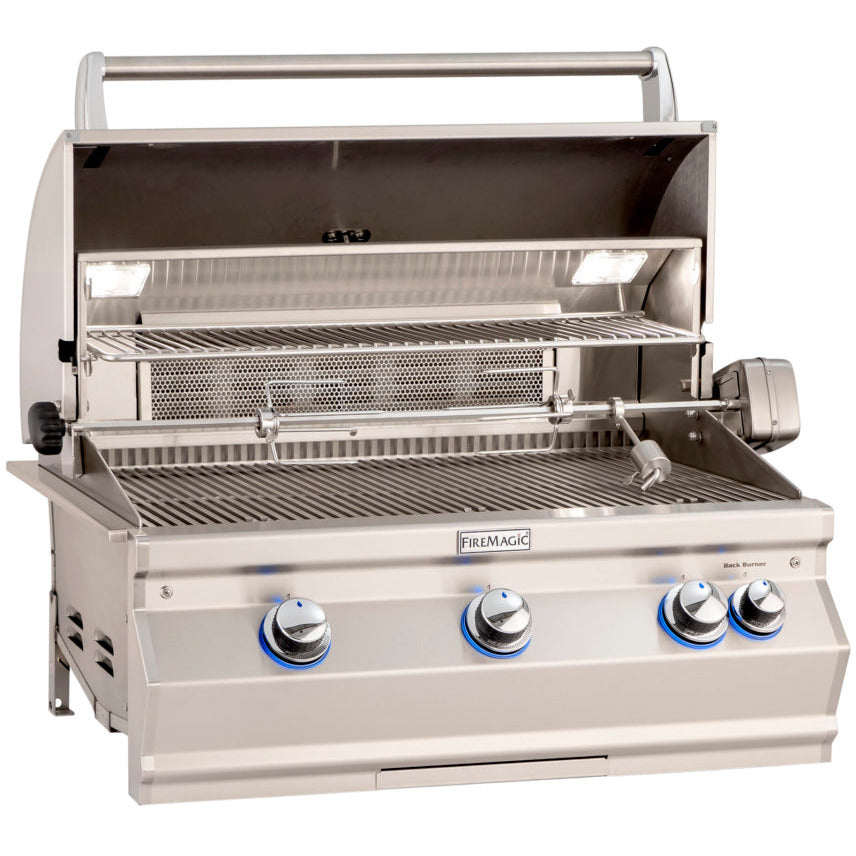 Fire Magic A540i Aurora Built-in Gas Grill with Analog Thermometer, 30" x 18" Cooking Area (540 sq. in.)
