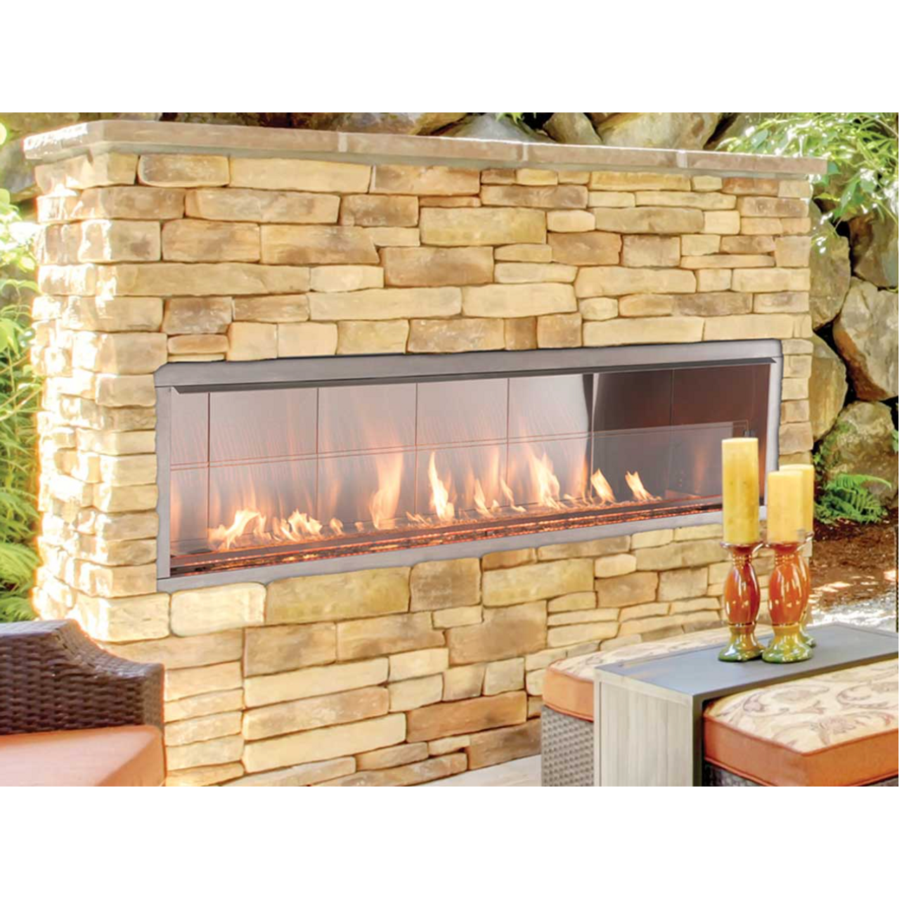 Superior 72" Linear Outdoor Vent-Free Fireplace
