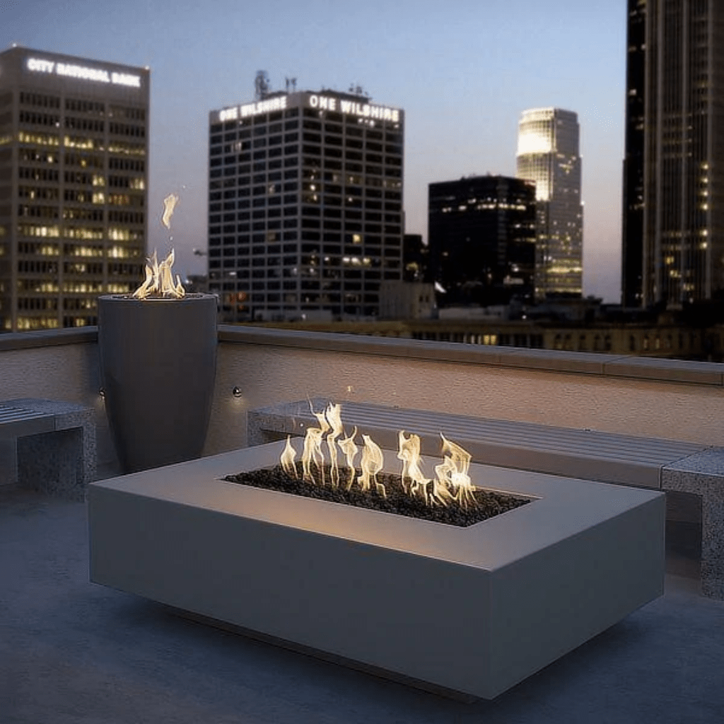 Outdoor Plus Cabo Linear Fire Pit - Concrete