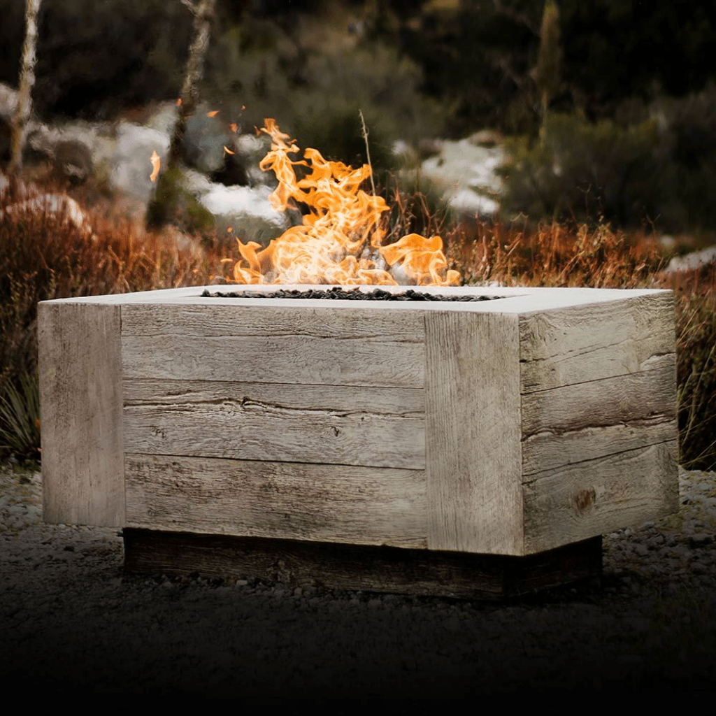 The Outdoor Plus Catalina Wood Grain Fire Pit