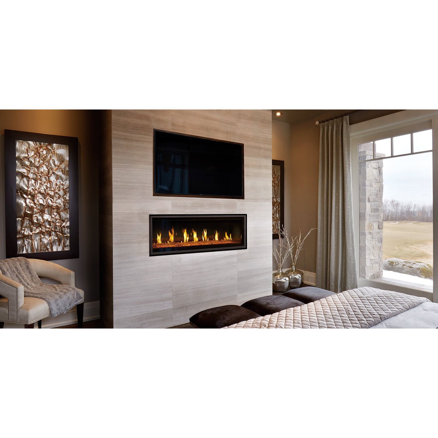 Napoleon Vector Series 74" Single Sided Gas Fireplace