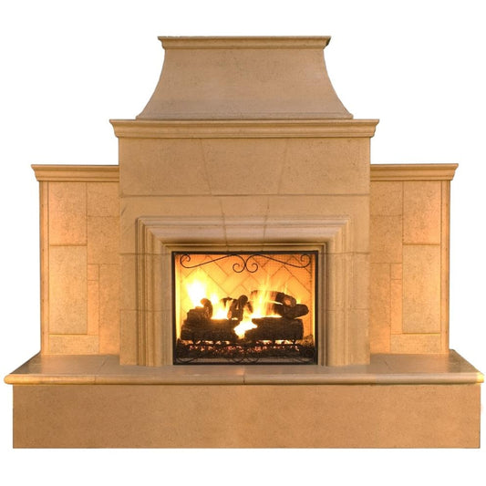 American Fyre Designs 110" Grand Cordova Freestanding Outdoor Fireplace