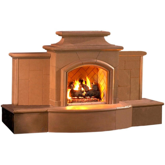 American Fyre Designs 113" Grand Mariposa Freestanding Outdoor Fireplace