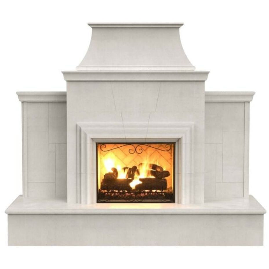 American Fyre Designs 110" Grand Cordova Freestanding Ventless Outdoor Fireplace
