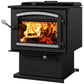 Drolet Escape 2100 Wood Stove with Brushed Nickel Trims