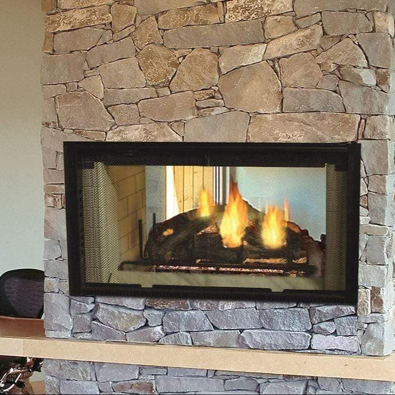 Majestic Designer See-Through 42" Radiant Wood Burning Fireplace