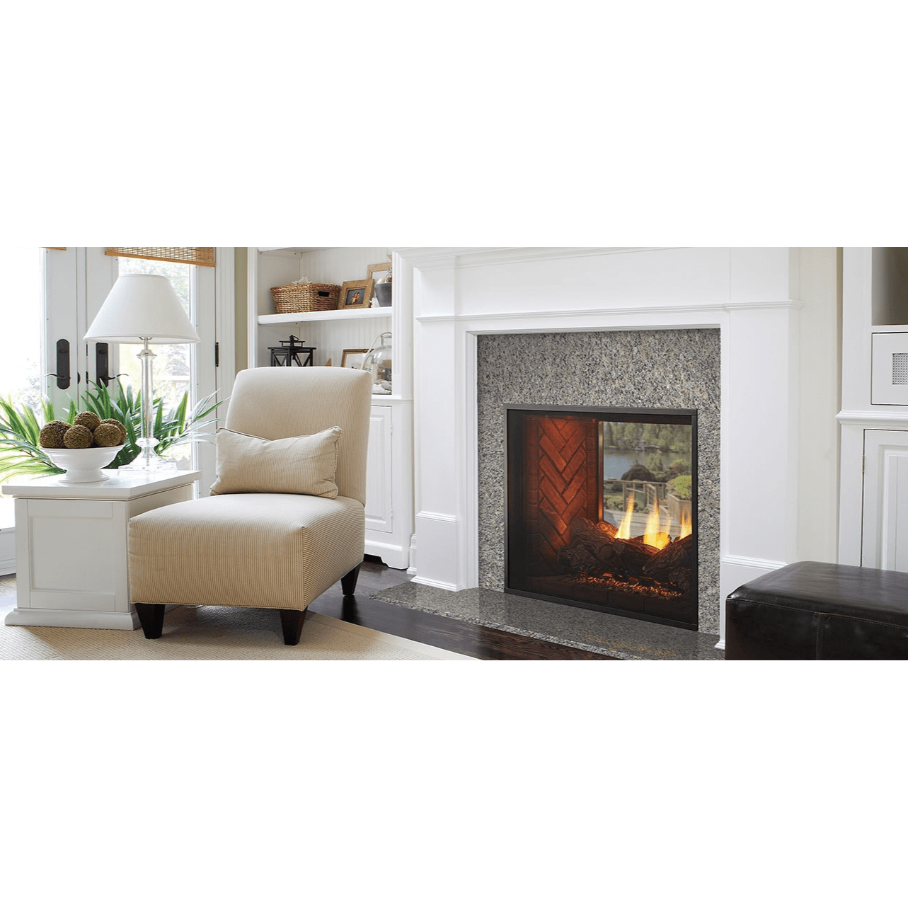 Majestic Fortress 36" Indoor/Outdoor See - Through Gas Fireplace