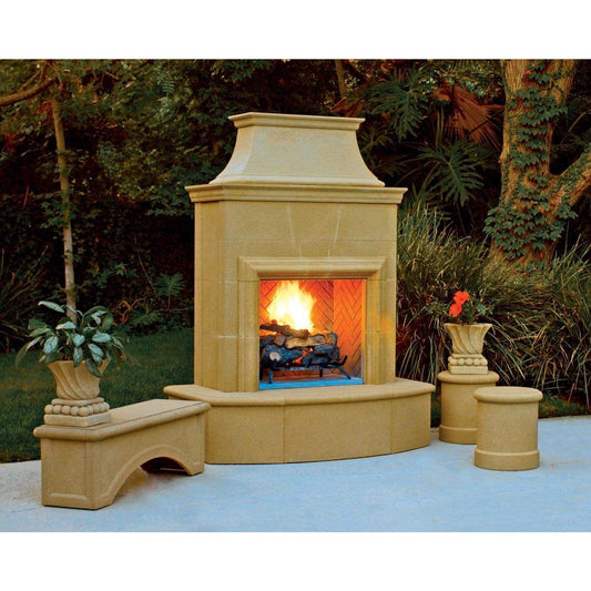 American Fyre Designs 65" Petite Cordova Vent-Free Gas Outdoor Fireplace